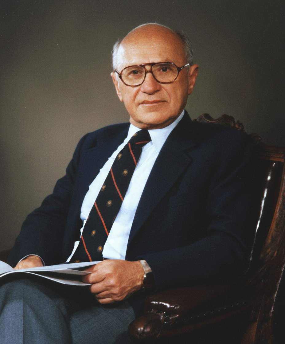 Portrait of Milton Friedman