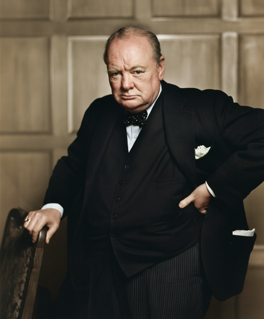 Portrait of Winston Churchill